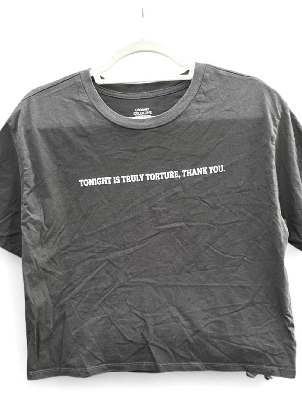 Colored Organics Black Cropped Graphic Tee